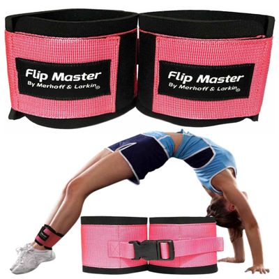 Flip Master Ankle Straps Tumbling Trainer | Gymnastics & Cheerleading Equipment For Back Flip/Tuck & Handspring Form | Adjustable Bands for Girls, Boys & Adults | For Cheer, Dance & Gymnastic Practice