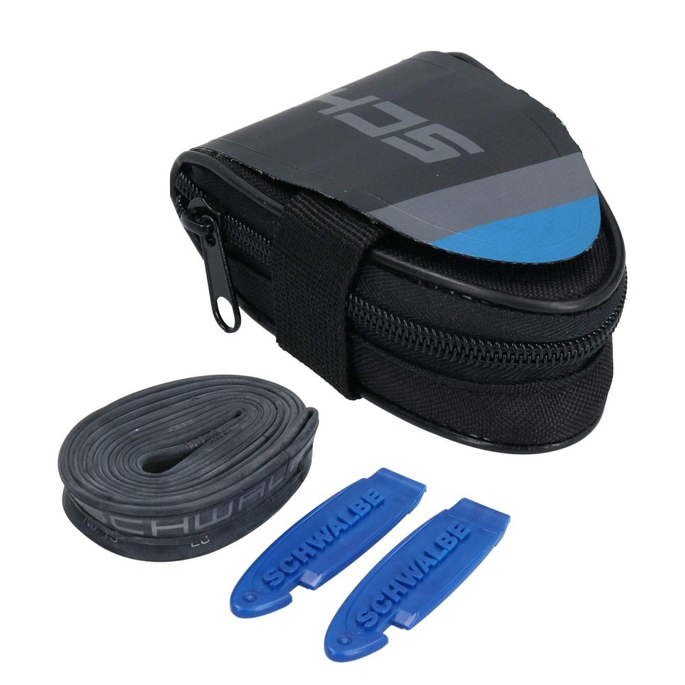 AB Tools Cycle Bike Race Wheel Saddlebag with 28" SV15 Inner Tube 700C & Tyre Levers