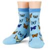 Foot Traffic Novelty Youth Socks, Butterflies view 2