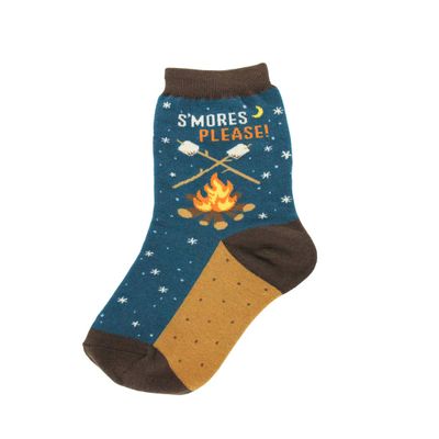 Foot Traffic Novelty Youth Socks, S'mores Please