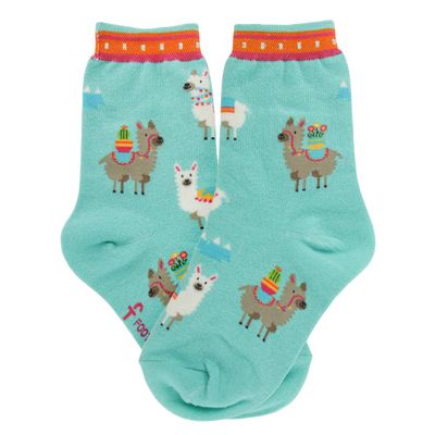 Foot Traffic Novelty Youth Socks, Alpaca