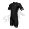 Sparx Men Triathlon Suit Short Sleeve Aero Tri Suit (Black/Gray, Small) view 2