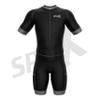 Sparx Men Triathlon Suit Short Sleeve Aero Tri Suit (Black/Gray, 2XL) view 3