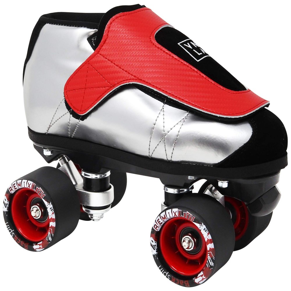 VNLA Junior SLVR Jam Skates for Men and Women - Indoor Unisex Quad Roller Skates, Men 3 / Women 4