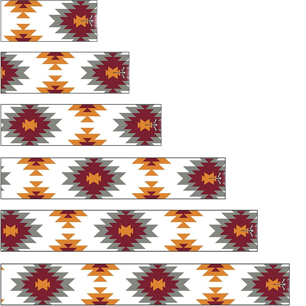 White Water Archery Laminated White Navajo Print Arrow Wraps 15 Pc Pack Choose Length Width (8, 1.4)