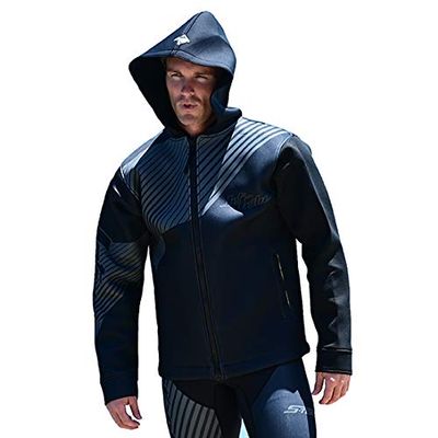 Jettribe Hooded Oversized Neoprene Winter Jacket | Hyper Series - Waterproof & Windproof Jet Ski Tour Coat | Ideal for Jet Skiing, Sailing, Fishing & Cold-Weather Sports | Unisex, Insulated for Warmth