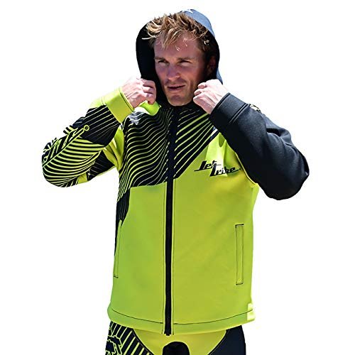 Jettribe Hooded Oversized Neoprene Winter Jacket | Hyper Series - Waterproof & Windproof Jet Ski Tour Coat | Ideal for Jet Skiing, Sailing, Fishing & Cold-Weather Sports | Unisex, Insulated for Warmth