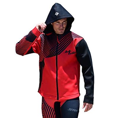Jettribe Hooded Oversized Neoprene Winter Jacket | Hyper Series - Waterproof & Windproof Jet Ski Tour Coat | Ideal for Jet Skiing, Sailing, Fishing & Cold-Weather Sports | Unisex, Insulated for Warmth