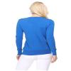 YEMAK Women's Knit Sweater Pullover  Long Sleeve V-Neck Basic Classic Casual Knitted Soft Lightweight T-Shirt Top MK5501-Orchid-L view 3
