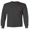 0258. Cool Graphic Candy Ice Cream Skull Summer Till Death Society streetwaer Men's Long Sleeve t Shirt (Characol, X-Large) view 2