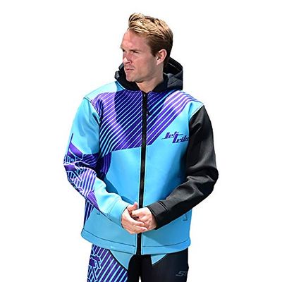Jettribe Hooded Oversized Neoprene Winter Jacket | Hyper Series - Waterproof & Windproof Jet Ski Tour Coat | Ideal for Jet Skiing, Sailing, Fishing & Cold-Weather Sports | Unisex, Insulated for Warmth