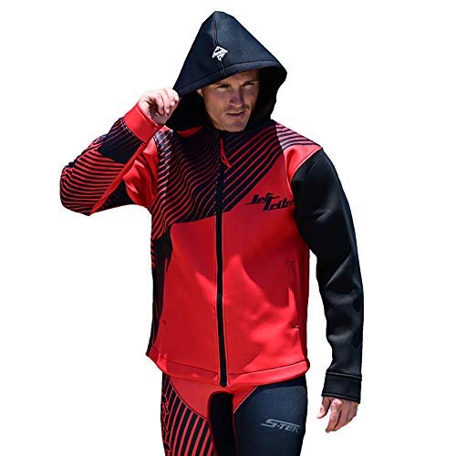 Jettribe Hooded Oversized Neoprene Winter Jacket | Hyper Series - Waterproof & Windproof Jet Ski Tour Coat | Ideal for Jet Skiing, Sailing, Fishing & Cold-Weather Sports | Unisex, Insulated for Warmth