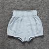 3PC Shorts Set Newborn Baby Girls Boys PP Pants Cotton Linen Blend Cute Floral Bloomer Triangle Shorts (D Green+Orange+Blue, 2-3 Years) view 4
