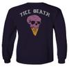 0258. Cool Graphic Candy Ice Cream Skull Summer Till Death Society streetwaer Men's Long Sleeve t Shirt (Navy Blue, Medium) view 3