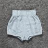 3PC Shorts Set Newborn Baby Girls Boys PP Pants Cotton Linen Blend Cute Floral Bloomer Triangle Shorts (D Black+Blue+Yellow, 6-12 Months) view 2