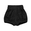 3PC Shorts Set Newborn Baby Girls Boys PP Pants Cotton Linen Blend Cute Floral Bloomer Triangle Shorts (D Black+Blue+Yellow, 6-12 Months) view 3