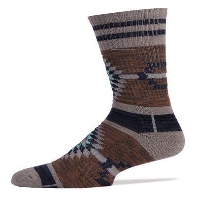 Men's Athletic Crew Sock, Sock It Up Breathable Cushion Socks for Basketball, Running, Hiking, and Sport (Longs Peak)