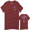 0258. Cool Graphic Candy Ice Cream Skull Summer Till Death Society streetwaer for Men T Shirt (Maroon, 2X Largel) view 1