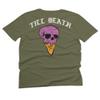 0258. Cool Graphic Candy Ice Cream Skull Summer Till Death Society streetwaer for Men T Shirt (Olive Green, 2X-Large) view 3