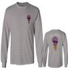 0258. Cool Graphic Candy Ice Cream Skull Summer Till Death Society streetwaer Men's Long Sleeve t Shirt (Light Gray X-Large) view 1