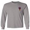 0258. Cool Graphic Candy Ice Cream Skull Summer Till Death Society streetwaer Men's Long Sleeve t Shirt (Light Gray X-Large) view 2
