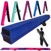 Marfula 8 FT / 9 FT Folding Balance Beam Gymnastics Floor Beam - Extra Firm - Suede Cover - Anti Slip Bottom with Carry Bag For Kids/Adults Home Use view 1