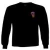 0258. Cool Graphic Candy Ice Cream Skull Summer Till Death Society streetwaer Men's Long Sleeve t Shirt (Black, Medium) view 2