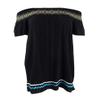 Miken Women's Embroidered Off-The-Shoulder Dress Swim Cover-Up (S, Black) view 1