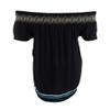 Miken Women's Embroidered Off-The-Shoulder Dress Swim Cover-Up (S, Black) view 2