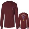 0258. Cool Graphic Candy Ice Cream Skull Summer Till Death Society streetwaer Men's Long Sleeve t Shirt (Maroon Large) view 1
