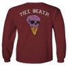 0258. Cool Graphic Candy Ice Cream Skull Summer Till Death Society streetwaer Men's Long Sleeve t Shirt (Maroon Large) view 2