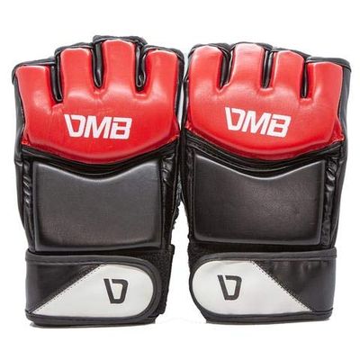 DMB Professional MMA Grappling Gloves  MMA Gloves for Men and Women (Red/Black, Small)