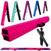 MARFULA 8ft/9ft Folding Gymnastics Balance Beam - Extra Firm - Suede - Non Slip Base for for Home/Gym/Club view 1