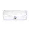 Dioptics Solar Shield Flip Up Clip On Sunglasses Polarized Rectangular, Smoke, 58 mm view 2