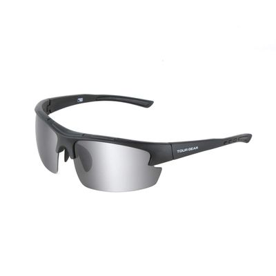 Tour Gear Semi-Rimless Sports Sunglasses - Matte Black for Men Women Cycling Running Driving Fishing Golf Pickleball Baseball Glasses