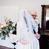 SAMKY Elegant 1T 1 Tier Ribbon Cascade Waterfall Veil - Off White Short Shoulder Length 20" V603 view 4