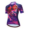Uriah Women's Bike Jersey Short Sleeve Reflective with Rear Zippered Bag Riding Trip Size 4XL view 1