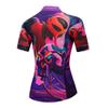 Uriah Women's Bike Jersey Short Sleeve Reflective with Rear Zippered Bag Riding Trip Size 4XL view 2