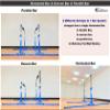 MARFULA Gymnastics Double Horizontal Bars 3Play Parallel Bars Uneven Bars Gymnastics Training Kip Bar with 304 Stainless Steel Regulating Arms & Fiberglass Rail for Indoor Outdoor Home Club Use view 2