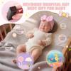 Zando Baby Girls Turbans Newborn Hospital Hat Baby Headwraps Big Bows Infant Nursery Caps D Pink One Size view 2