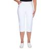 Alfred Dunner Womens Plus-Size Allure Clam Digger Capri White Size 24W view 1