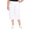 Alfred Dunner Womens Plus-Size Allure Clam Digger Capri White Size 24W view 3
