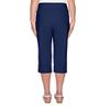 Alfred Dunner womens Plus-size Allure Clam Digger Capri Casual Pants, Navy, 24 Plus view 2