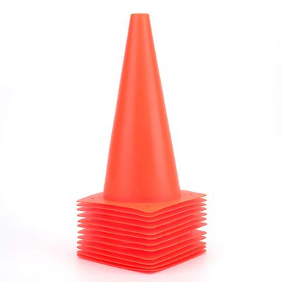 12 Inch 12 Pack Orange Traffic Training Cones, Plastic Safety Parking Cones, Agility Field Marker Cones for Soccer Basketball Football Drills Training, Outdoor Sport Activity & Festive Events