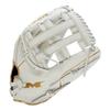 Miken | PRO Series Slowpitch Softball Glove | 14"- H-Web | Left Hand Throw | White/Gold view 3