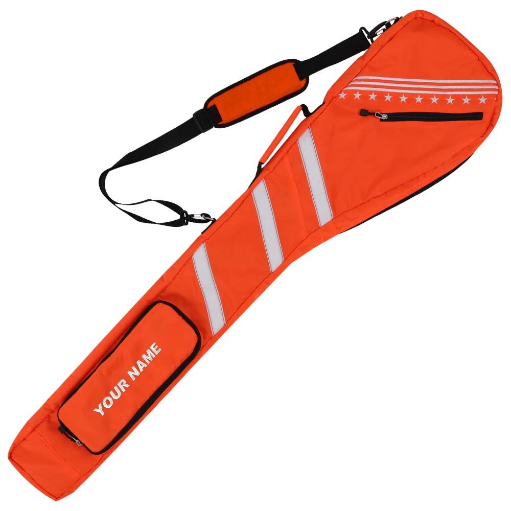 Craftsman Golf Light Weight Water Resistant Foldable Golf Sunday Bag Golf Carry Bag 50" (Version: w/Name Orange)