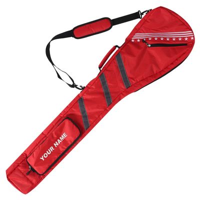 Craftsman Golf Light Weight Water Resistant Foldable Golf Sunday Bag Golf Carry Bag 50" (Version: w/Name Red)