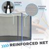 Trampoline Safety Enclosure Set of Net, 4 Poles & Hardware, Fits 12 FT. Round Frame - Installs Outside Frame view 2
