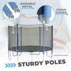 Trampoline Safety Enclosure Set of Net, 4 Poles & Hardware, Fits 12 FT. Round Frame - Installs Outside Frame view 3