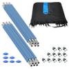 Trampoline Safety Enclosure Set of Net, 6 Poles & Hardware, Fits 12 FT. Round Frame - Installs Outside Frame view 1